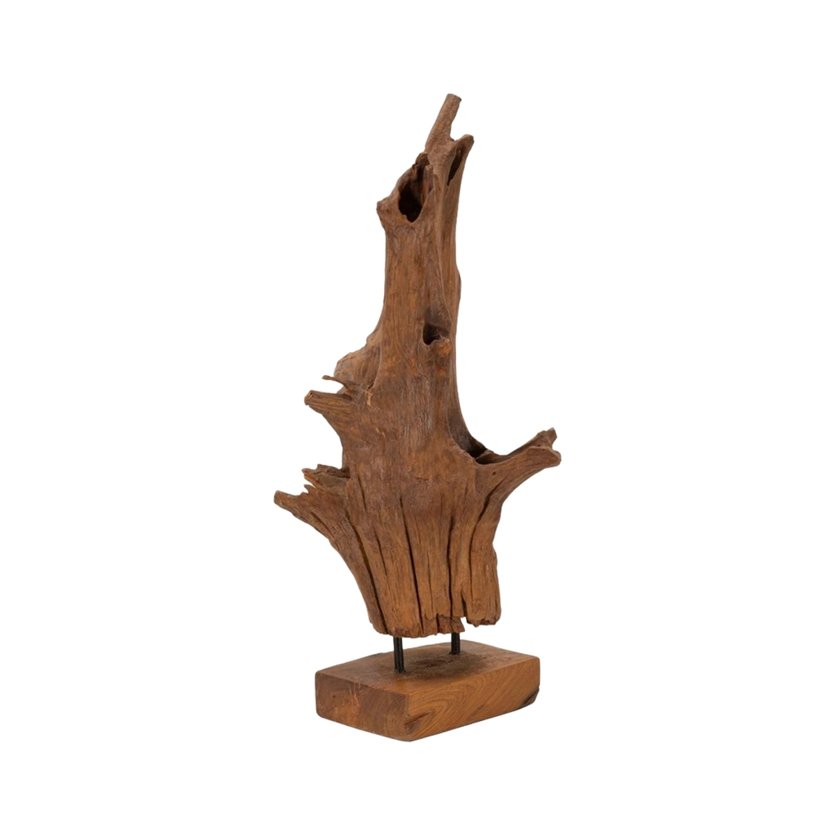 Handcrafted Ethnic Teak Wood Sculpture Akar Mauro Ferretti — 3