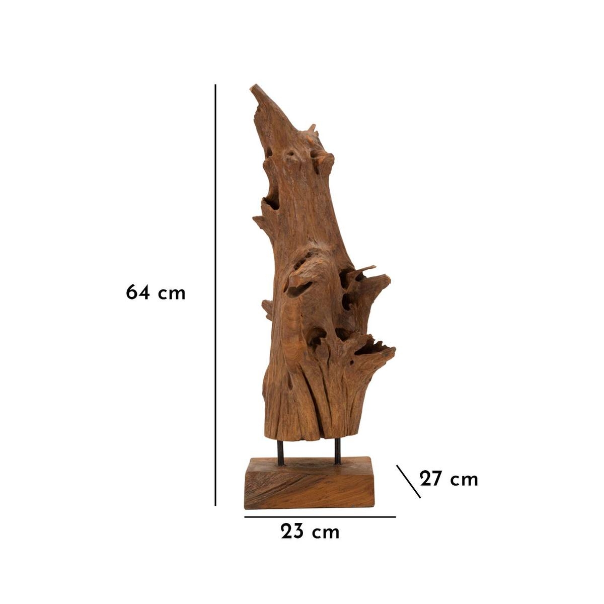 Handcrafted Ethnic Teak Wood Sculpture Akar Mauro Ferretti — 7