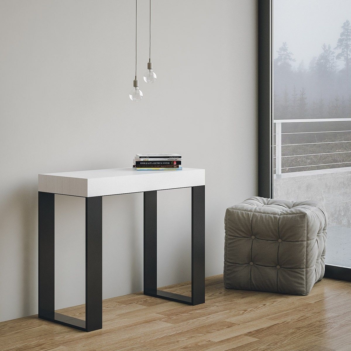 Extendable Industrial Console Table 90x40-196 cm Tecno Small Itamoby — 3