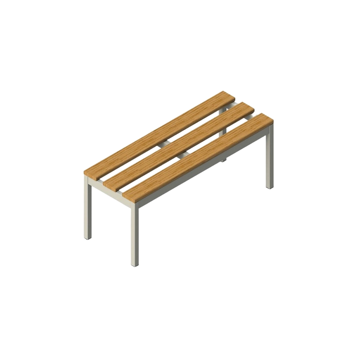 3-seater changing room bench 100x37x43cm wood and steel Sit — 3