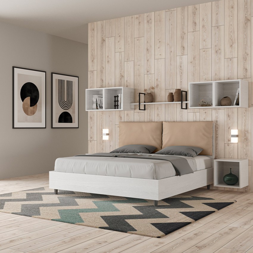 Double storage bed 160x190 cm with cushions Egos Antea — 2