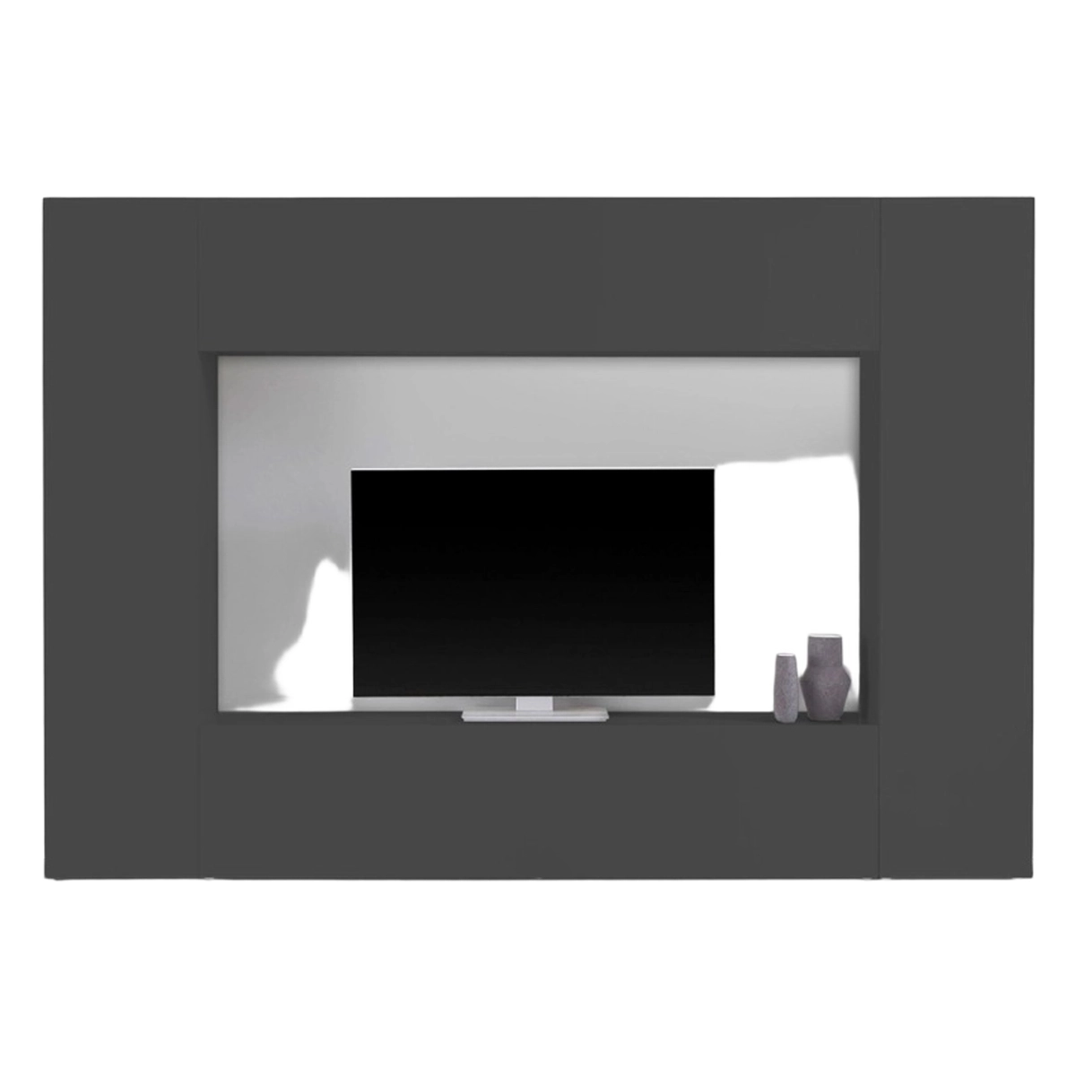 Modern Living Room Wall Unit with TV Stand 2 Cabinets Note Mold — 5