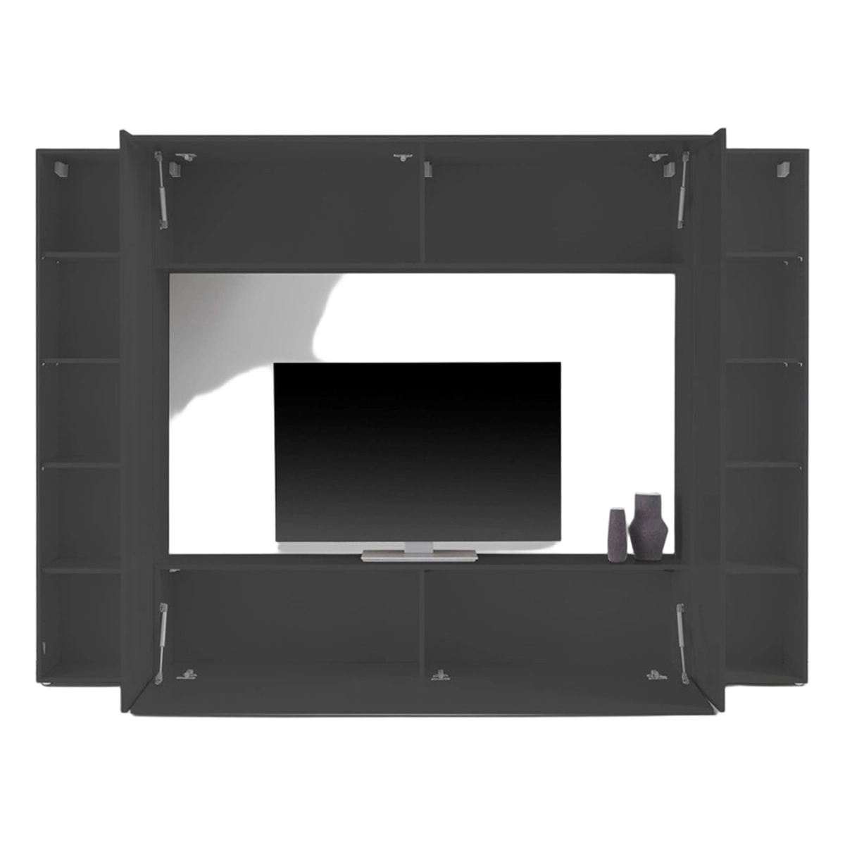 Modern Living Room Wall Unit with TV Stand 2 Cabinets Note Mold — 6