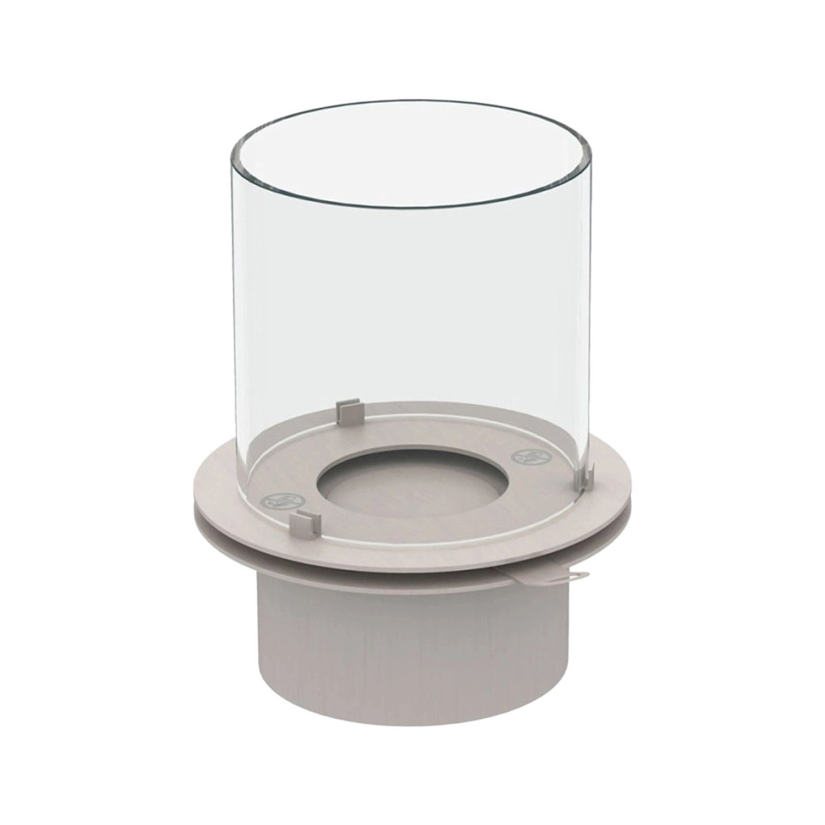 Divina Fire Round Stainless Steel Bioethanol Fireplace with Glass — 2
