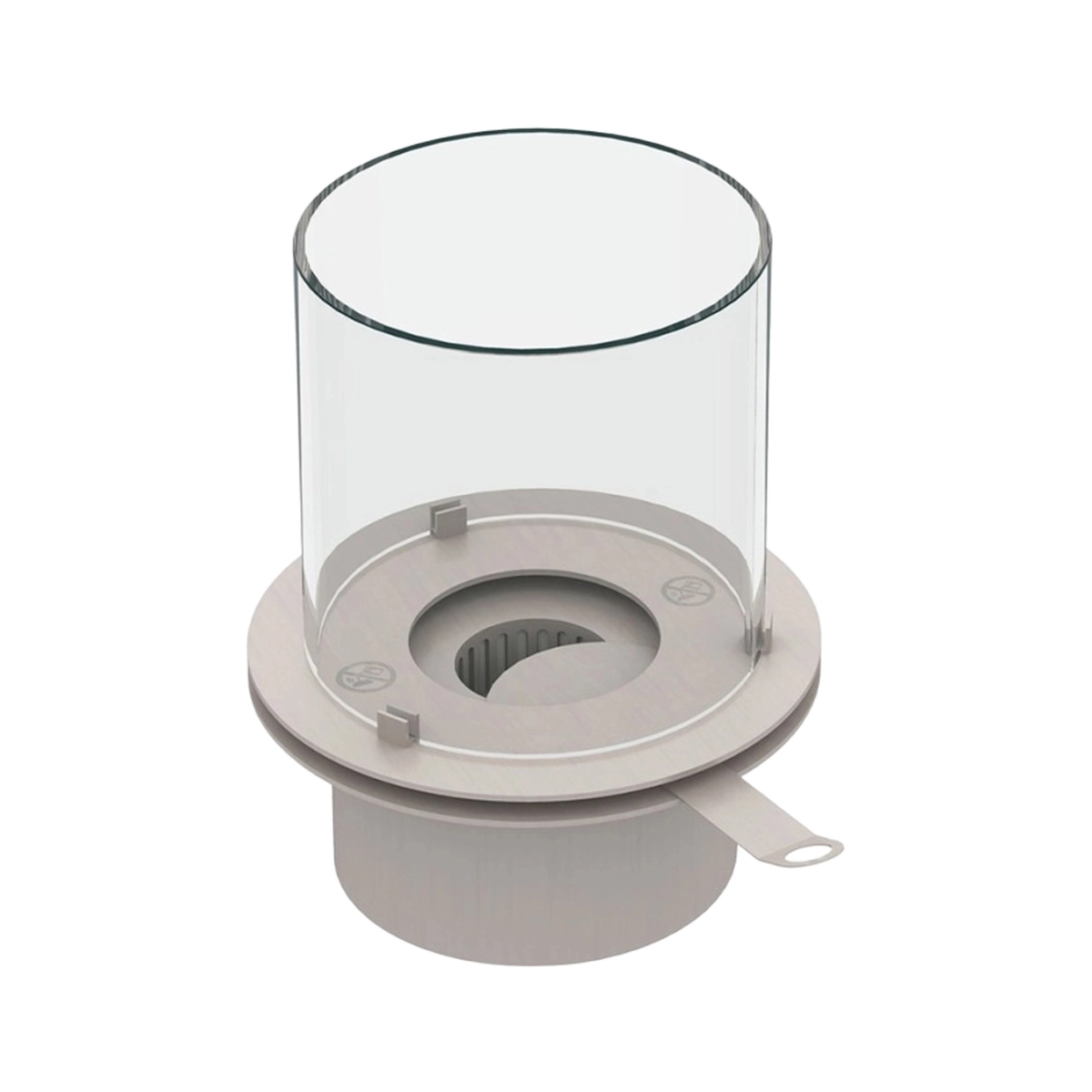 Divina Fire Round Stainless Steel Bioethanol Fireplace with Glass — 3