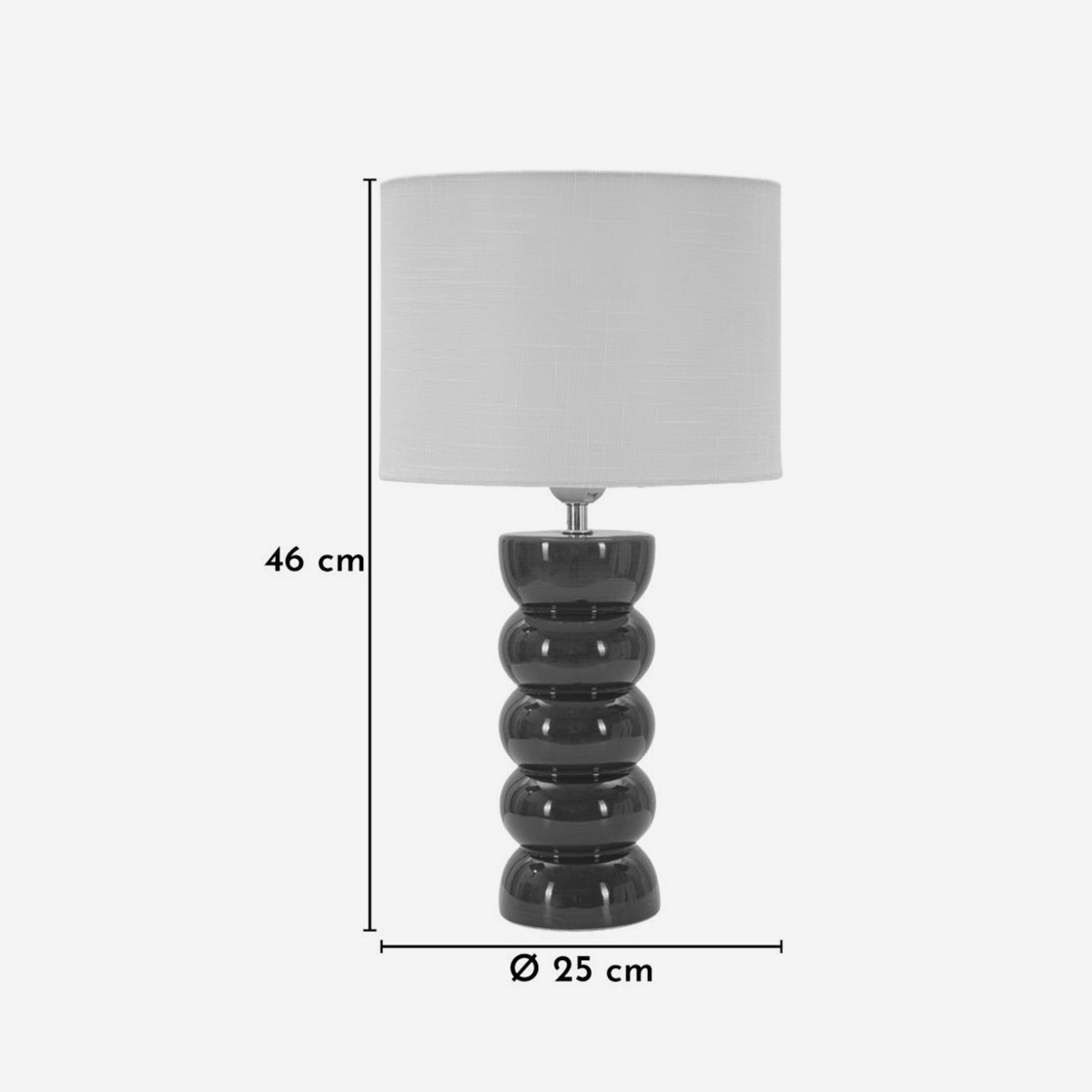 Ceramic table lamp with lampshade Torr — 4