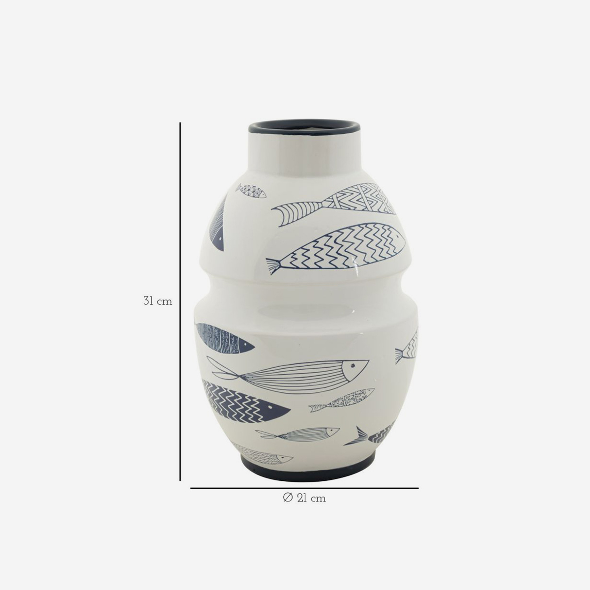 Decorative Ceramic Table Vase Fish 31 Mauro Ferretti — 3