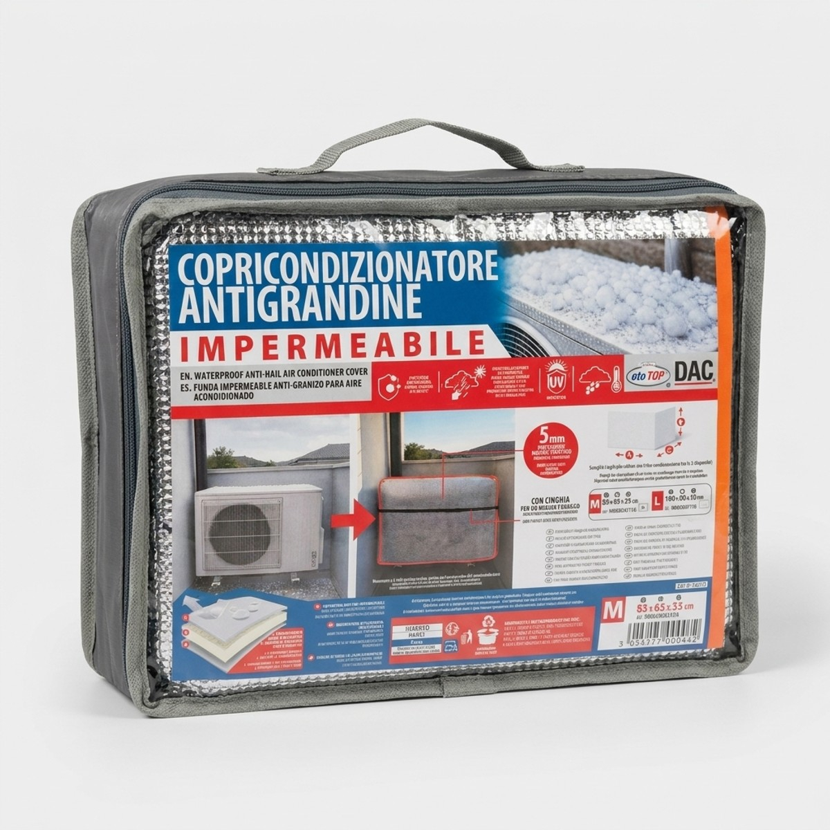 Telo antigrandine per unità esterna condizionatore 100x80x50 cm