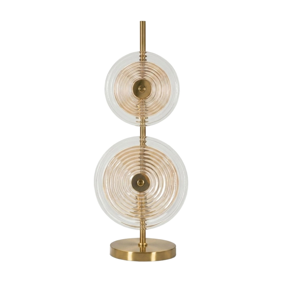 Venice Table Lamp in Glass and Metal with 2 Lights — 1