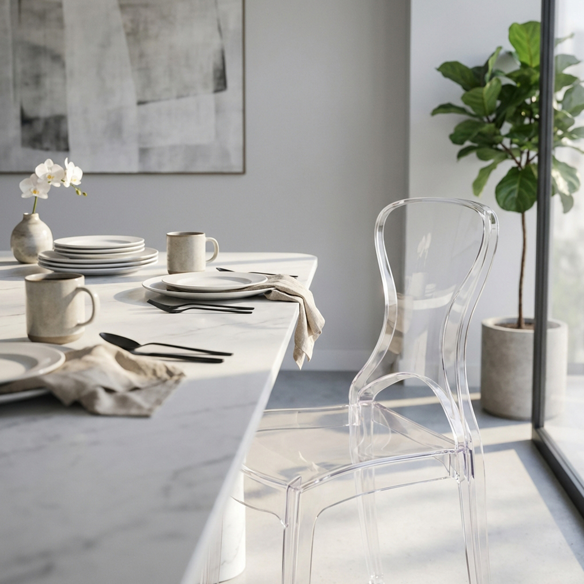 Bercy modern polycarbonate dining chair — 3