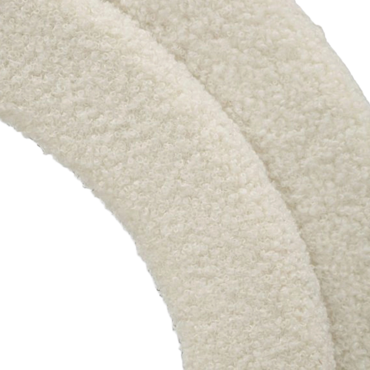 Teddy Wavy Full-Length Wall Mirror with Bouclé Frame — 4