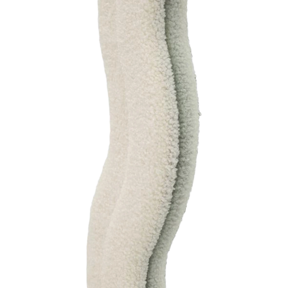 Teddy Wavy Full-Length Wall Mirror with Bouclé Frame — 5