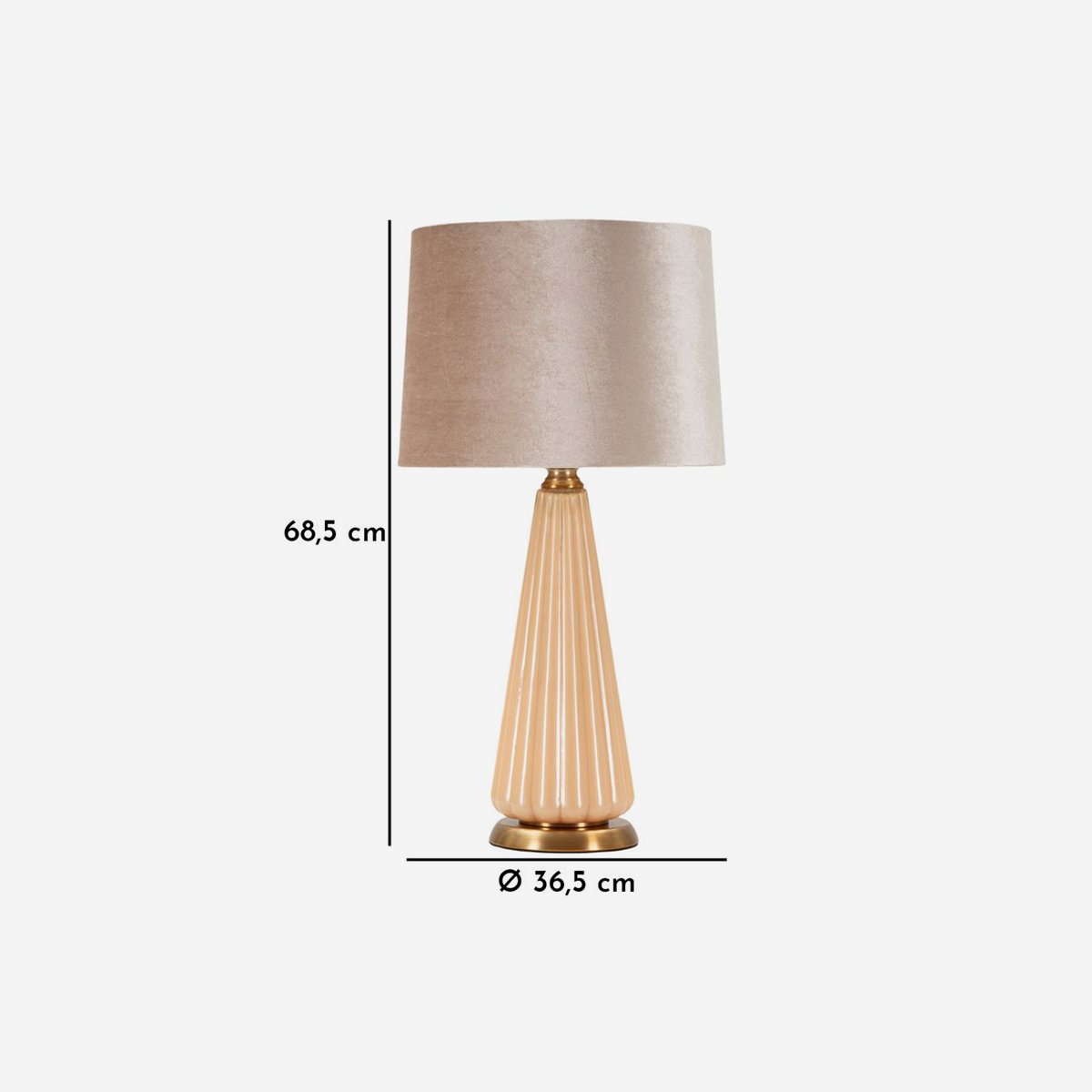 Perly A Table Lamp in Fluted Glass and Fabric Mauro Ferretti — 3