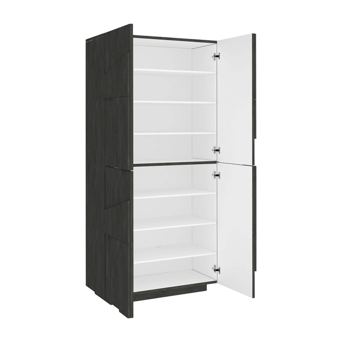 White shoe cabinet wardrobe with 4 doors 8 compartments Ping Dress Ardesia — 4