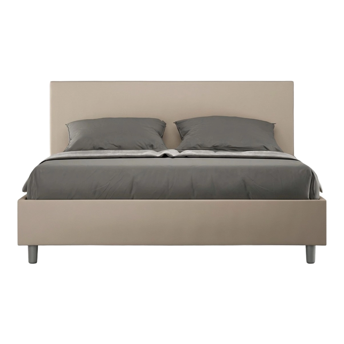 Adele M1 Double Bed 160x200 with Faux Leather Storage — 1
