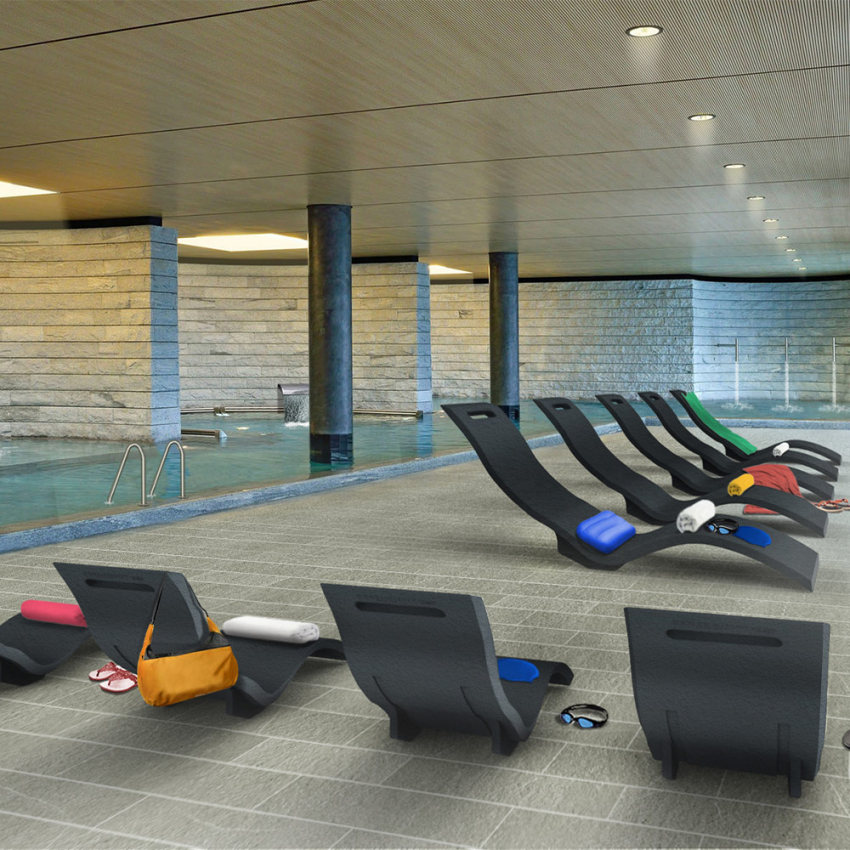 Ergonomic chaise longue sunbed for spa and garden Arkema Design Serendipity S010 — 12