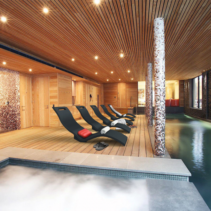 Ergonomic chaise longue sunbed for spa and garden Arkema Design Serendipity S010 — 13