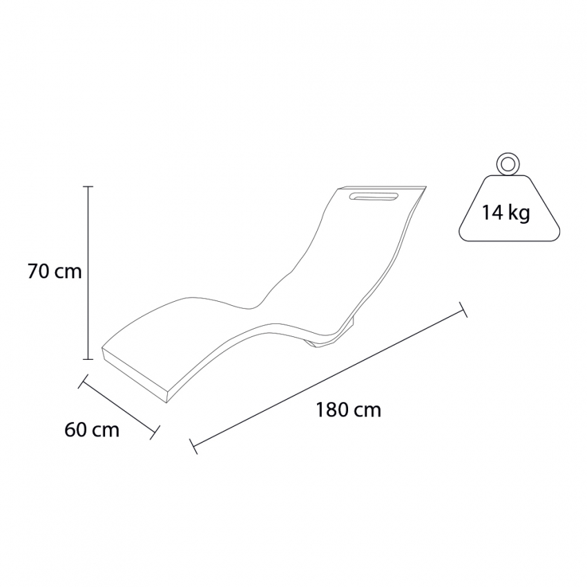 Ergonomic chaise longue sunbed for spa and garden Arkema Design Serendipity S010 — 14