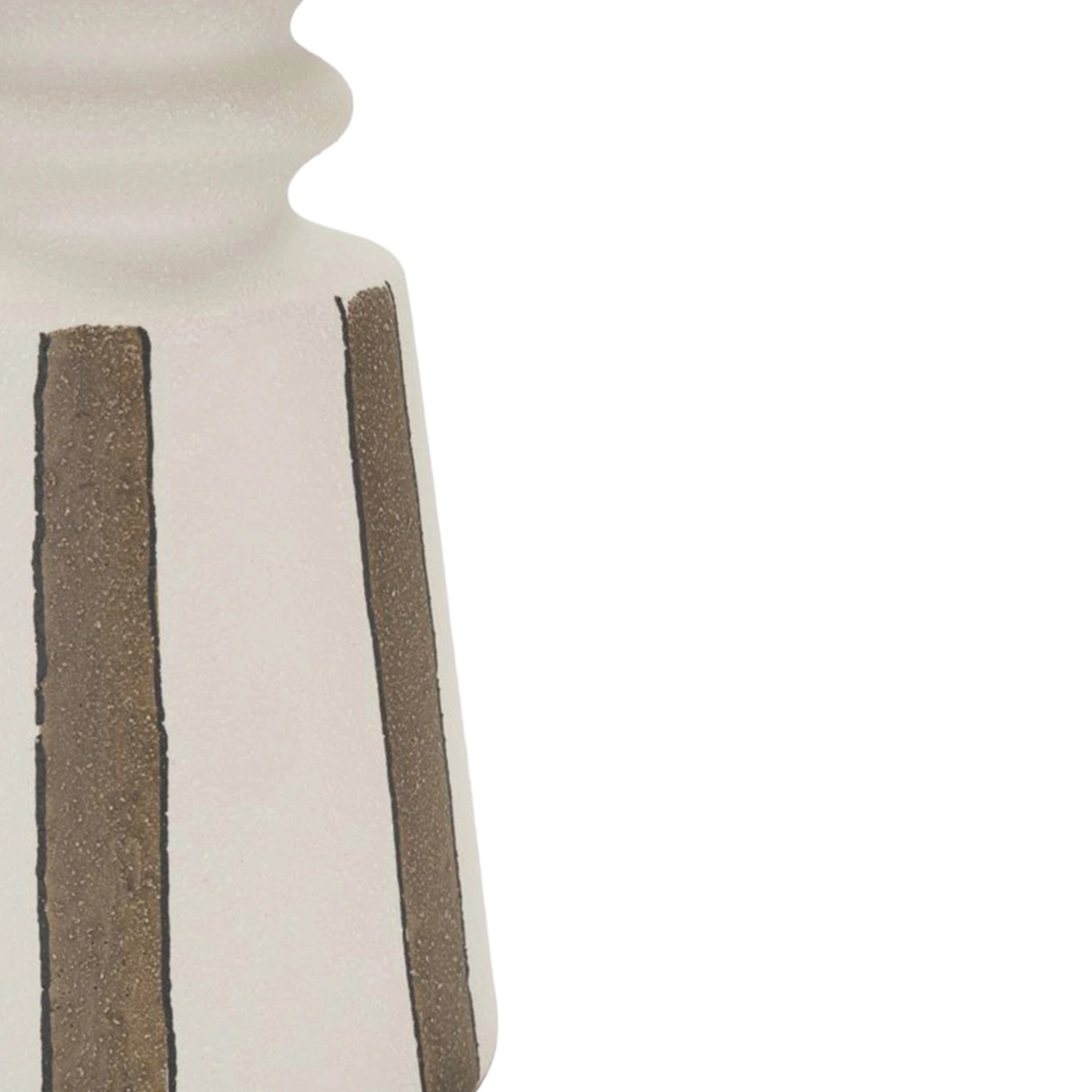 Tribal Ceramic Table Lamp with Fabric Lampshade — 4