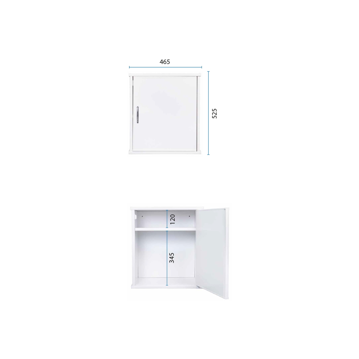 Wall-Mounted Bathroom & Laundry Cabinet 1 Door Negrari FH945K — 5
