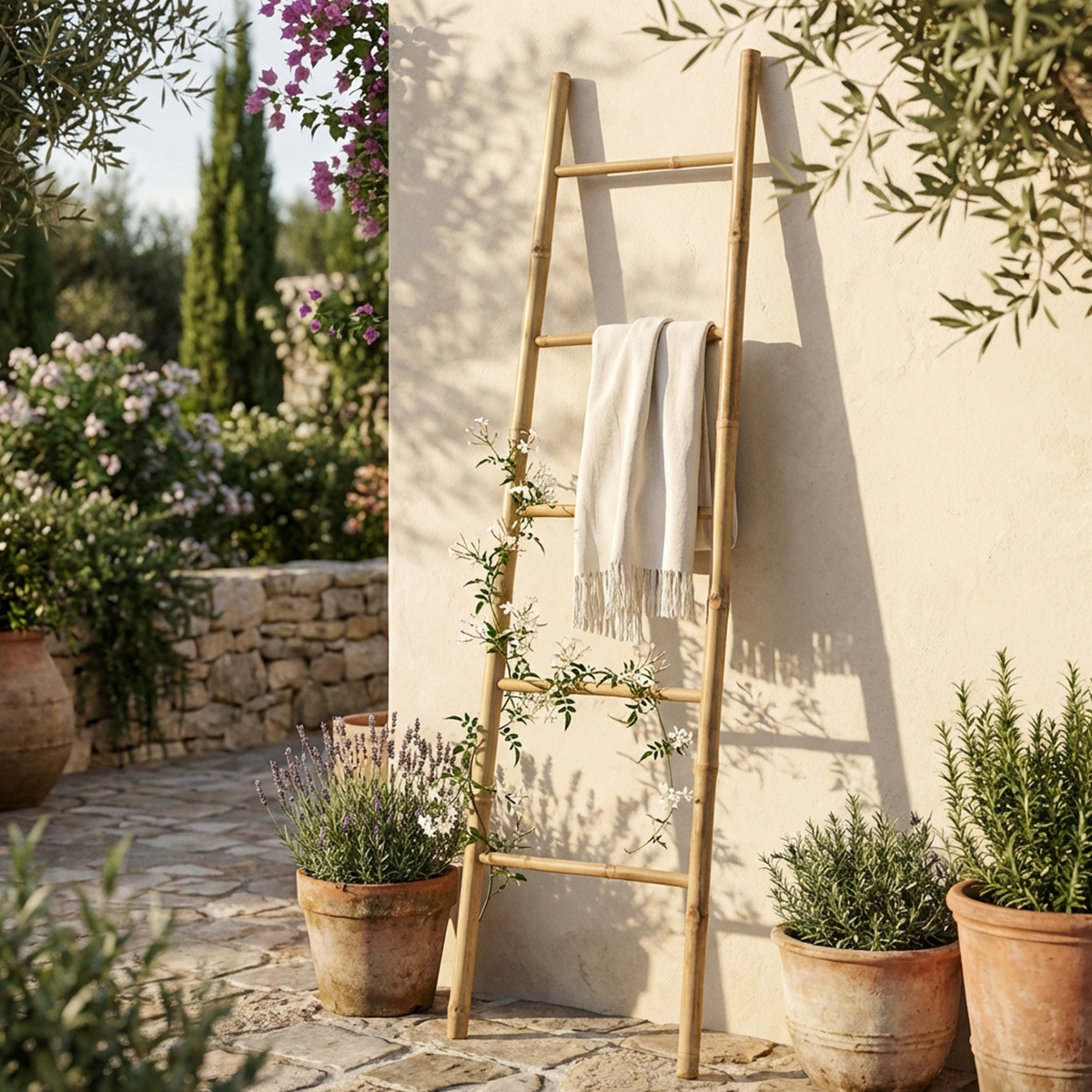 Cosma Mary 5 Decorative Bamboo Leaning Wall Ladder — 3