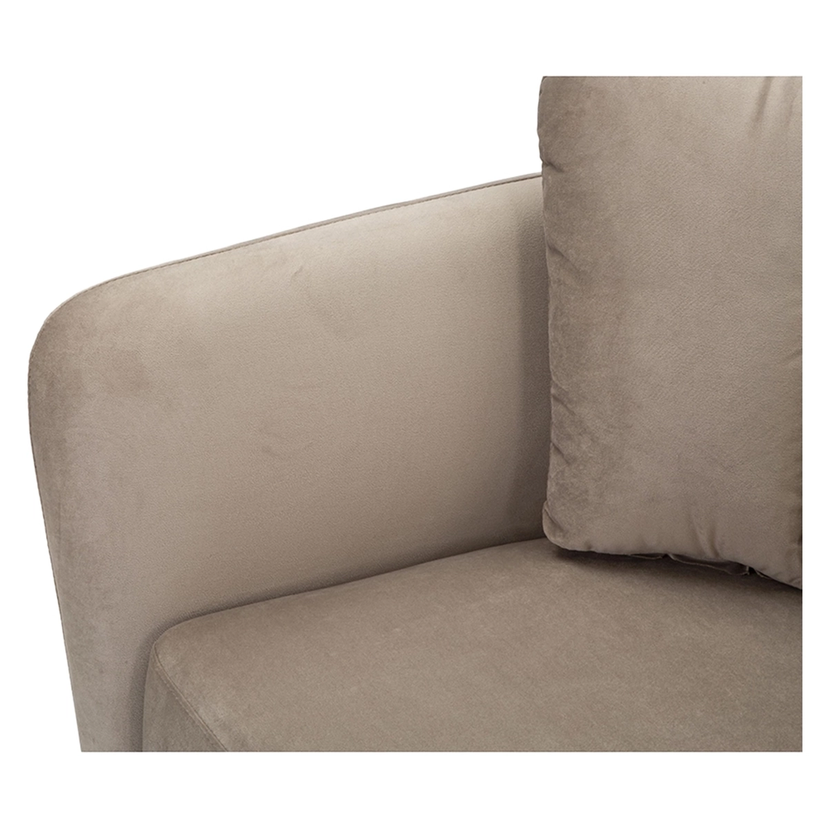 Kiev Upholstered Living Room Armchair with Gold Metal Legs — 9
