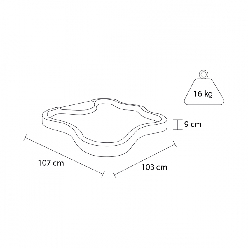 Wooden outdoor shower tray for pool and garden 103x107cm Arkema Design Lake D108 — 9