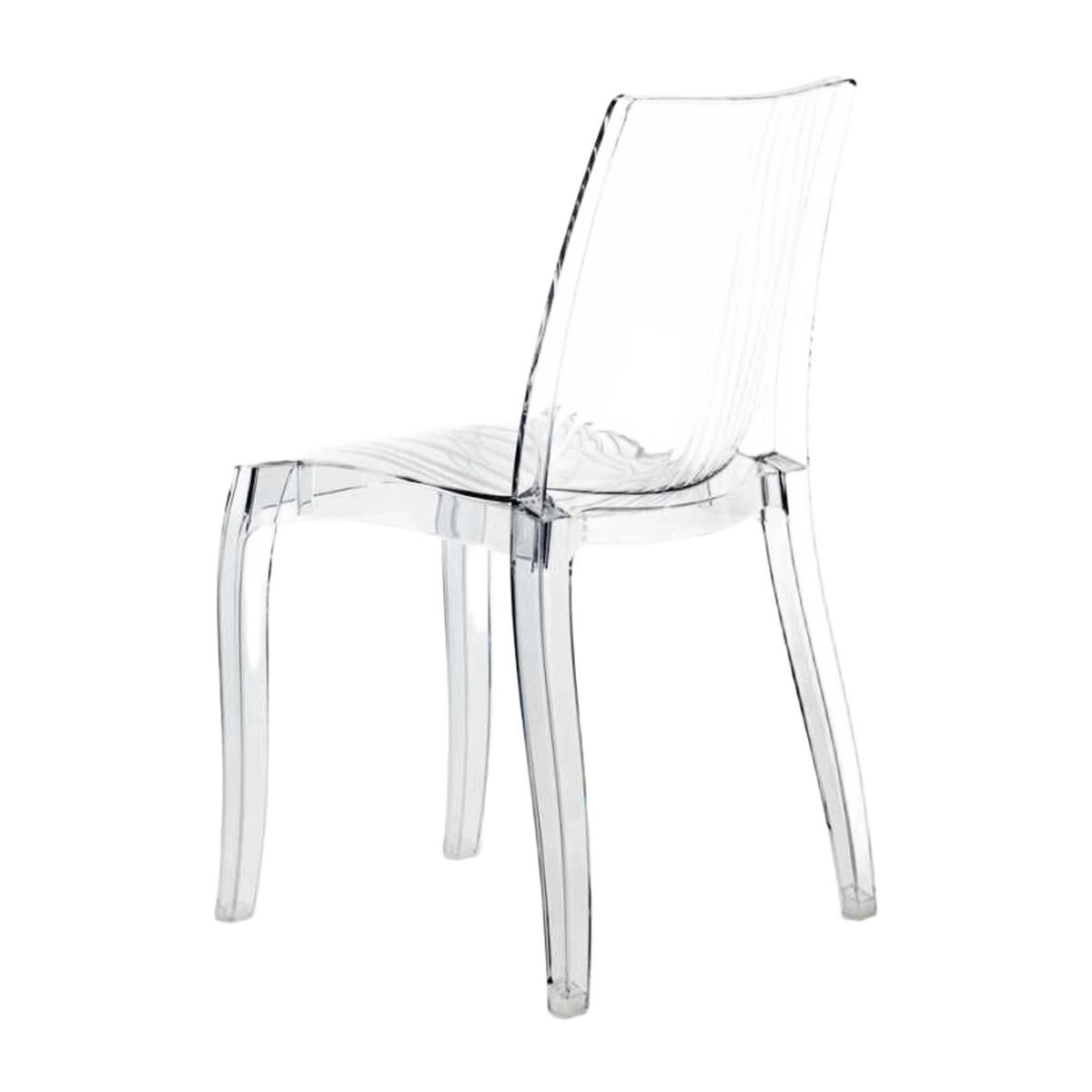 Set Tavolino Quadrato Black 70x70 cm with 2 Trasparenti Dune Balcony Chairs — 3