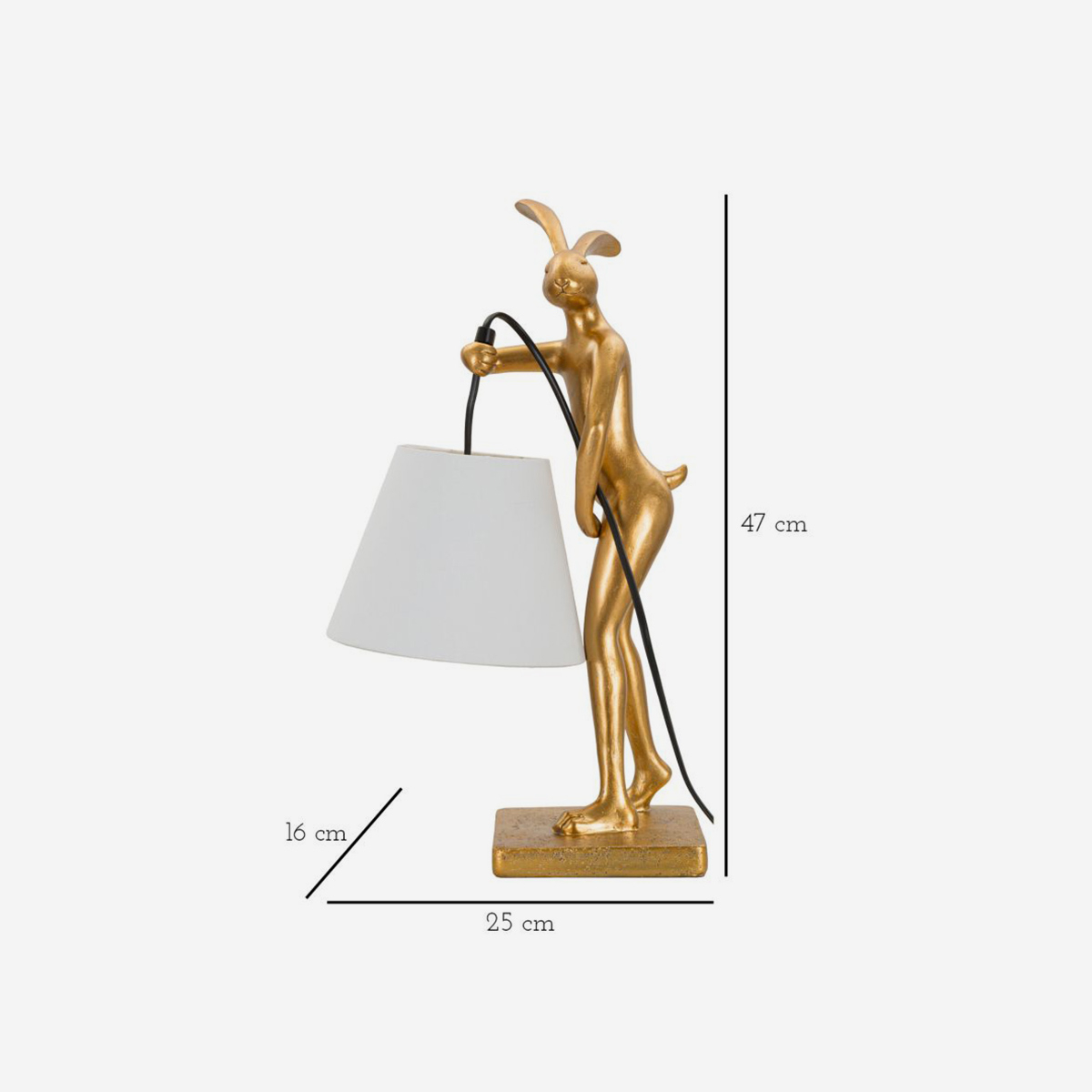 Rabbit Decorative Table Lamp with Fabric Lampshade — 3