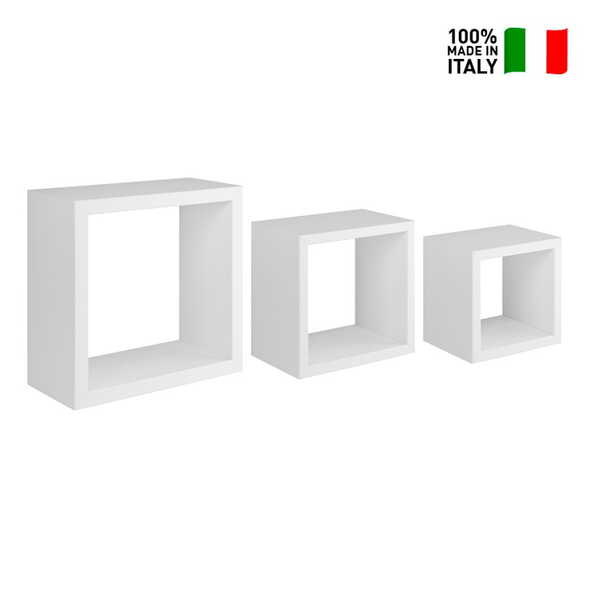 Rubic Modern Square Floating Cube Shelves Set of 3 — 3