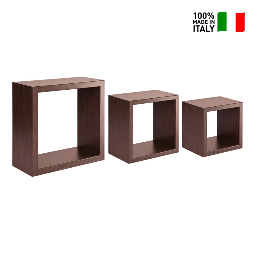 Rubic Modern Square Floating Cube Shelves Set of 3 — 3