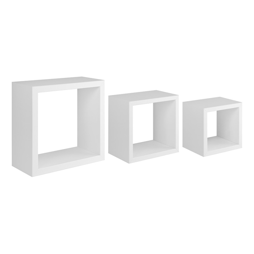 Rubic Modern Square Floating Cube Shelves Set of 3 — 1