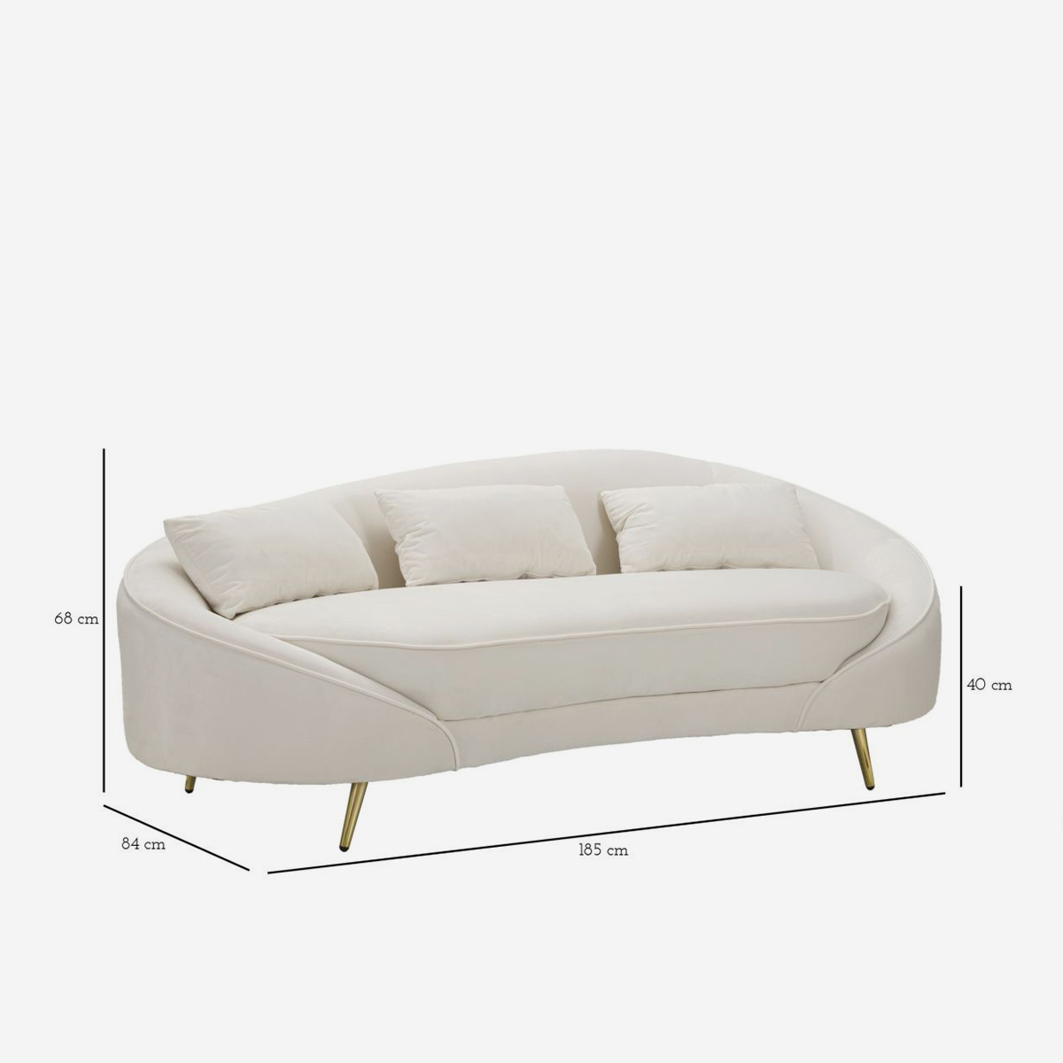 Oslo 3-Seater Upholstered Fabric Sofa with Cushions — 6