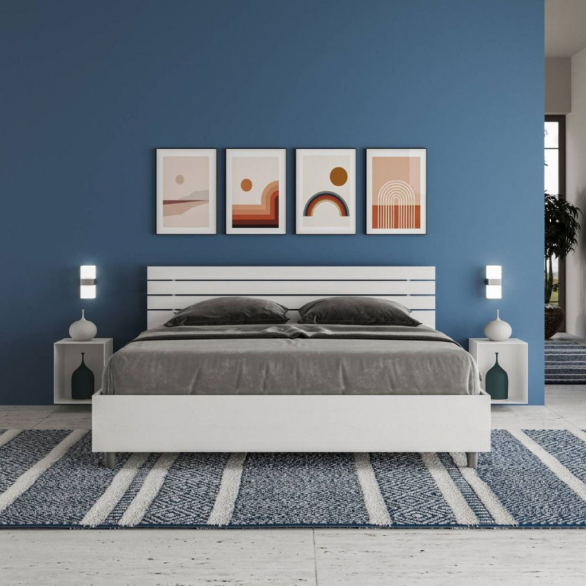 Ankel Nod Double Storage Bed 160x190 Ash White Wood — 3