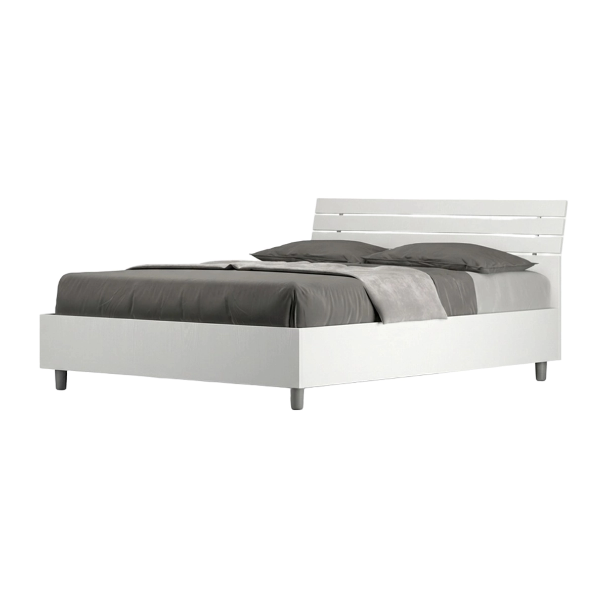 Ankel Nod Double Storage Bed 160x190 Ash White Wood — 5