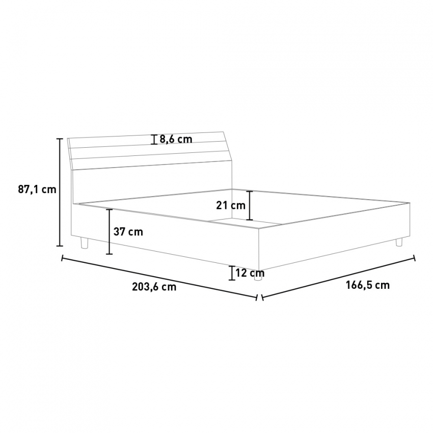 Ankel Nod Double Storage Bed 160x190 Ash White Wood — 6