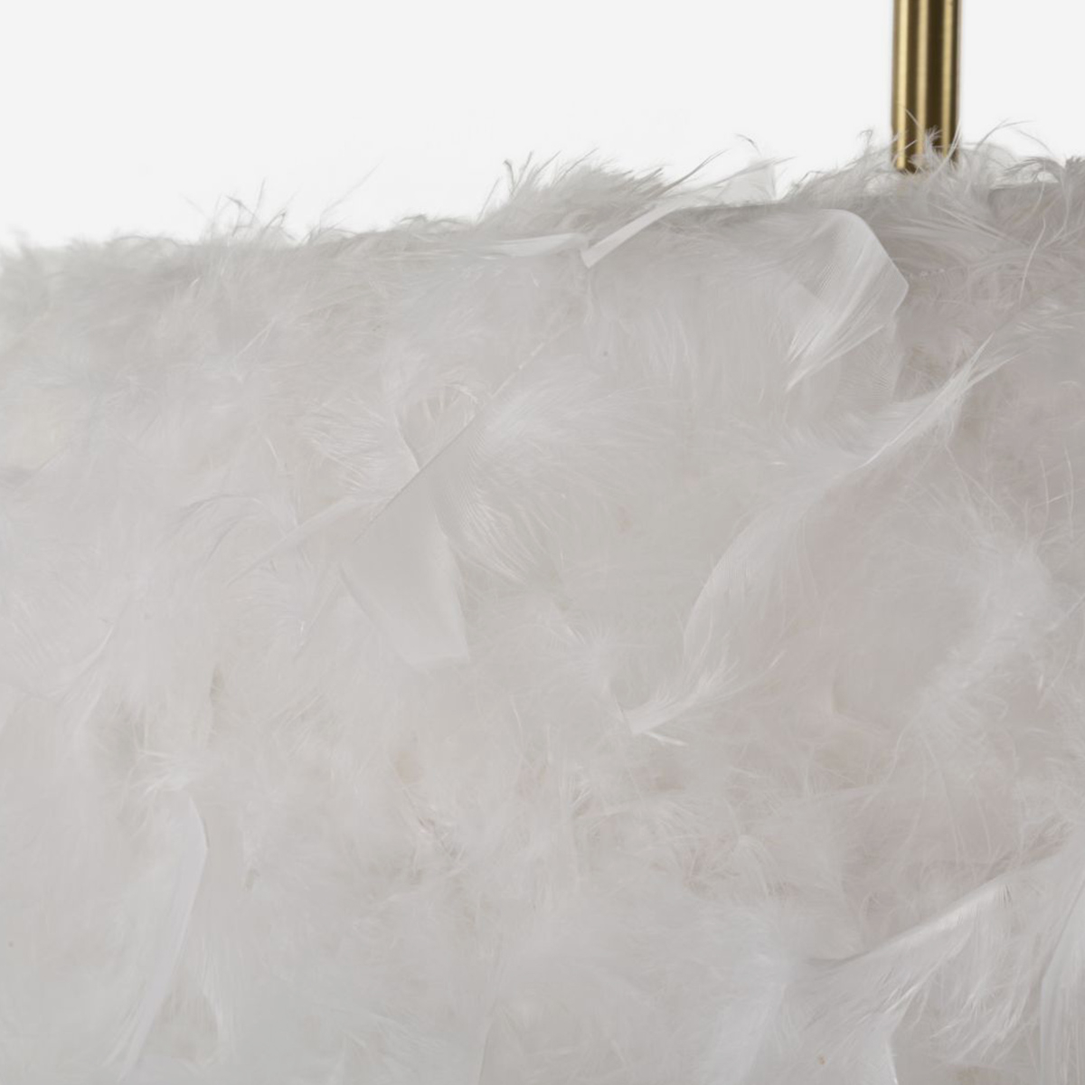 Semi Arc Arched Floor Lamp in Metallo with Feathers — 4