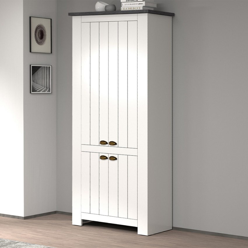 4-Door Multi-Purpose Shoe Storage Cabinet 84x42x200cm Hillrose — 2