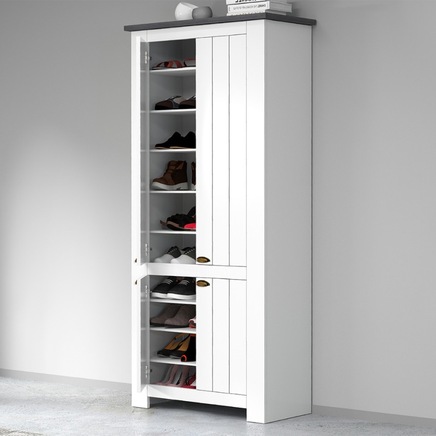 4-Door Multi-Purpose Shoe Storage Cabinet 84x42x200cm Hillrose — 8