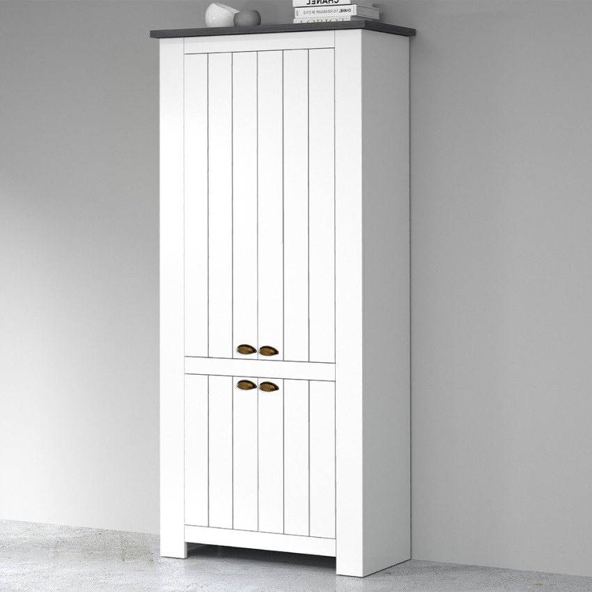 4-Door Multi-Purpose Shoe Storage Cabinet 84x42x200cm Hillrose — 7