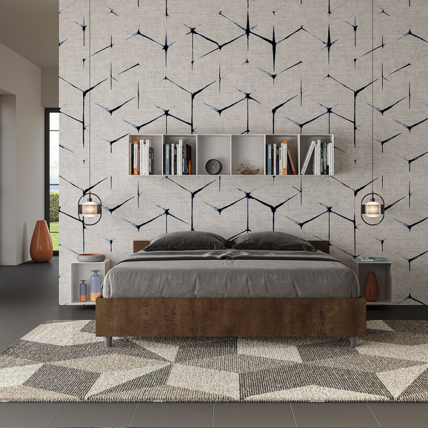 Double storage bed 160x190cm walnut wood Itamoby Nuamo Noix — 3