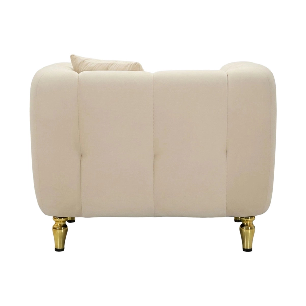 Alma Mauro Ferretti Velvet Upholstered Armchair with Cushion — 5