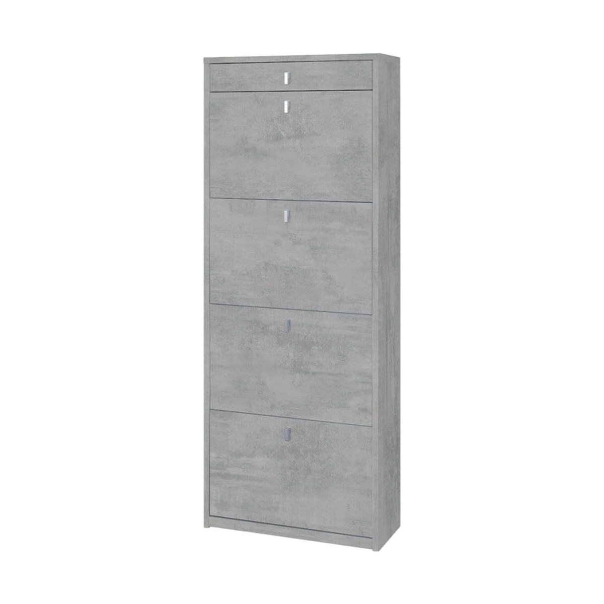 Modern Shoe Cabinet 4 Drop-Front Doors with Drawer Cadre Sarmog — 1