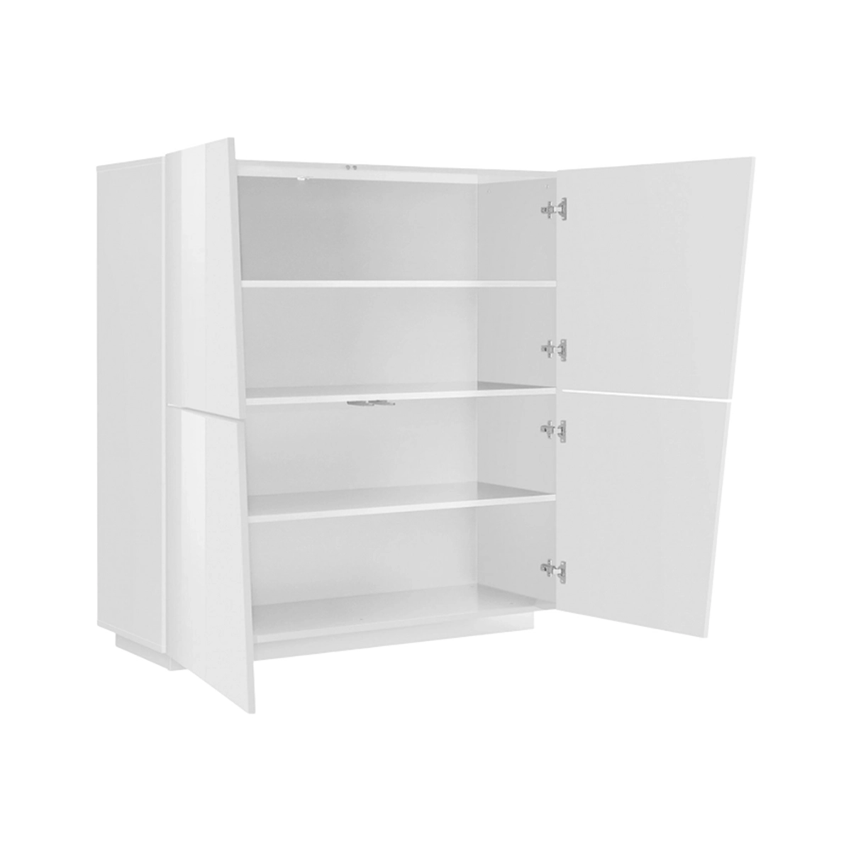 Vega Home Sideboard for Living Room or Kitchen 120cm with 2 Doors and 4 Shelves in Glossy White — 4