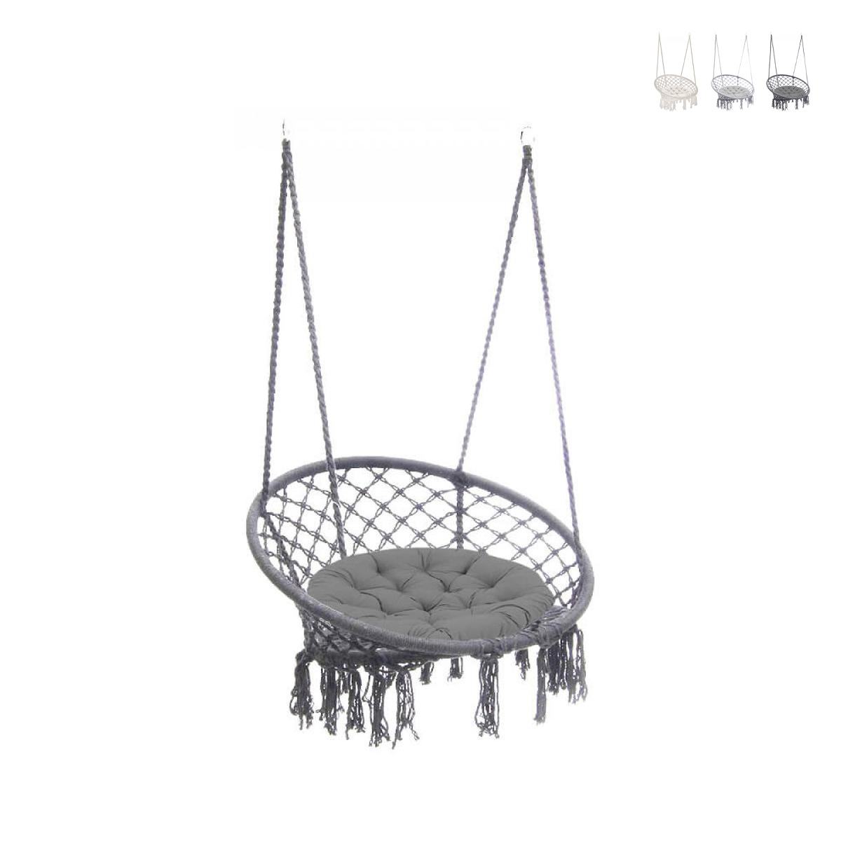 Hanging Swing Chair Hammock with Cushion Luxory Round Cosma — 1