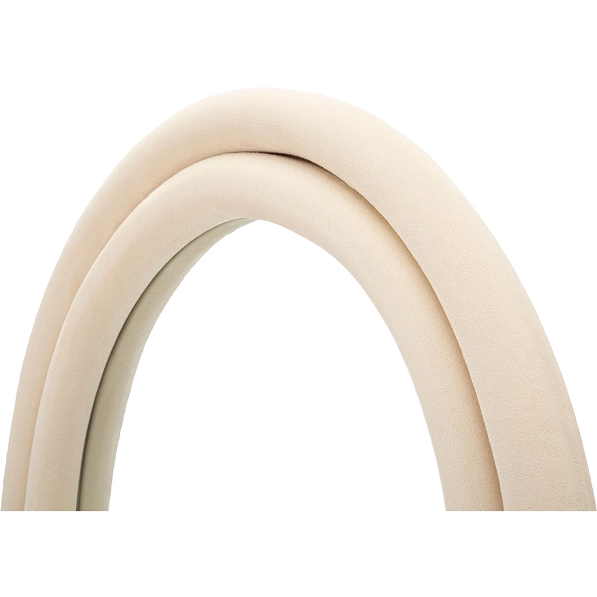 Arched floor or wall mirror in cream velvet 60x160 cm Cloe — 5