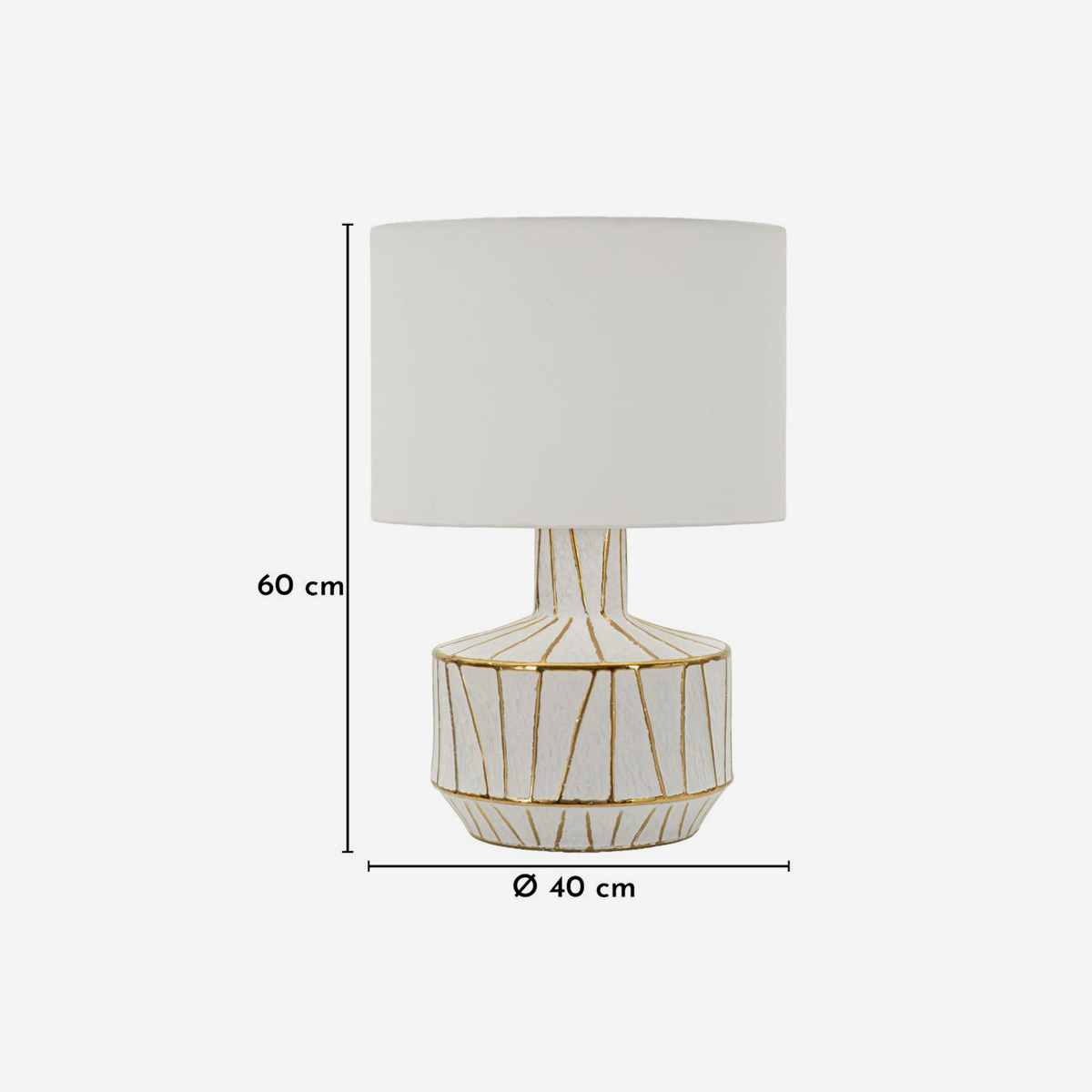 Tangeri Ceramic Table Lamp with Fabric Shade — 3