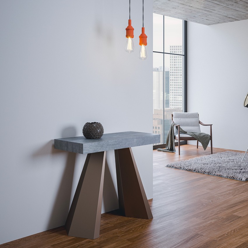 Extendable Console Table 90x40-300cm Itamoby Diamante Concrete — 2