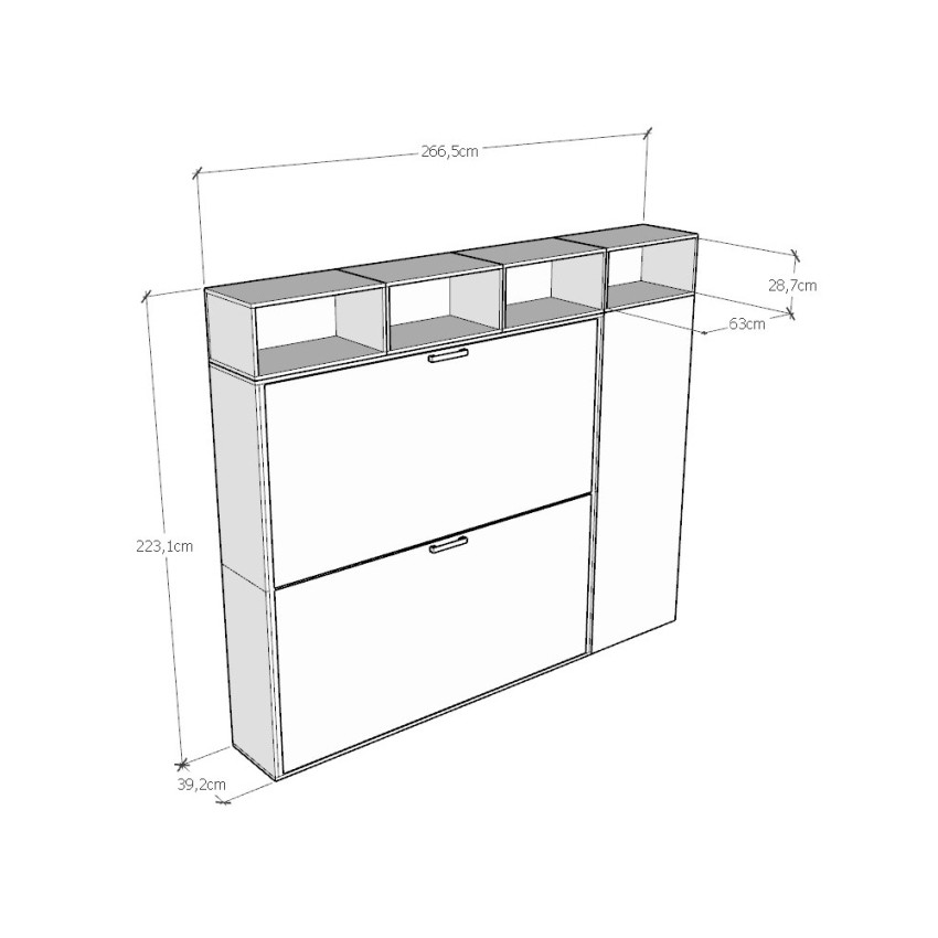 Kando I Itamoby Horizontal Foldaway Bunk Bed with Wardrobe — 10