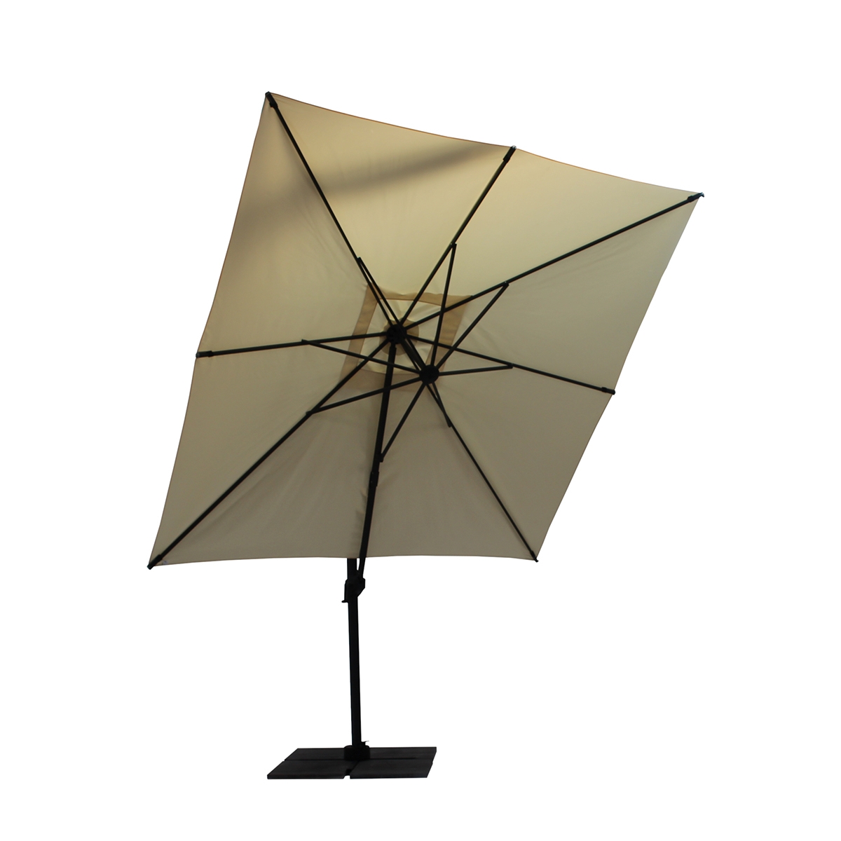 Cantilever Garden Parasol 3x3 Retractable Aluminium Antibes ART 448Q — 3